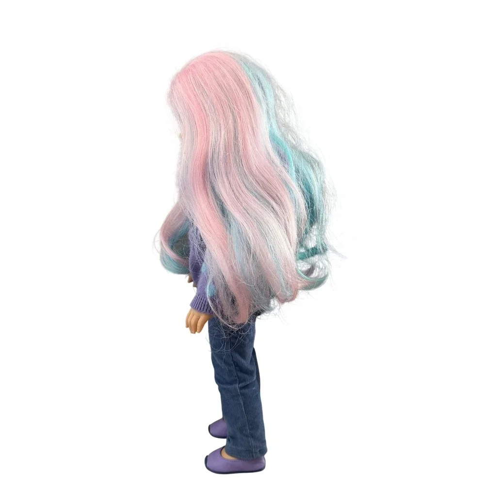 American Girl Doll 2017 Truly Me Blue Pink Hair Dressed Pierced Ears‎ Blue Eyes